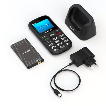  Мобильный телефон Maxvi B201ds черный 