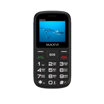  Мобильный телефон Maxvi B201ds черный 
