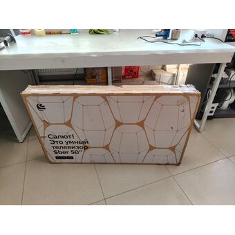  УЦ Телевизор Sber SDX 50U4127B чёрный (Плохая упаковка) 