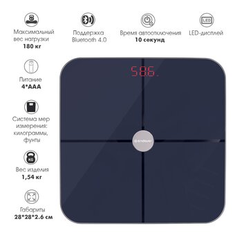  Весы напольные Endever Aurora-568 синий 