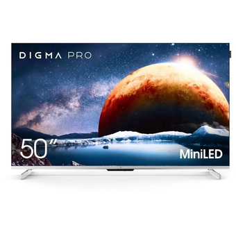 Телевизор QLED Digma Pro 50" Mini LED 50Q Google TV Frameless серебристый/серебристый 