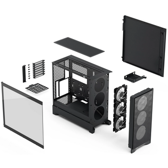  Корпус Fractal Design Pop 2 Air TG RGB Black (FD-C-POA2A-03) без БП, Midi-Tower, 3x120mm, 1xUSB-C + 3.2 ATX, mITX 