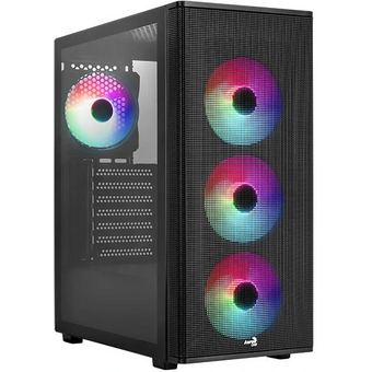  Корпус AeroCool Designer-G-BK-v2 (4711099476770) черный, без БП, ATX, USB 3.0, 2*USB 2.0, HD Audio 