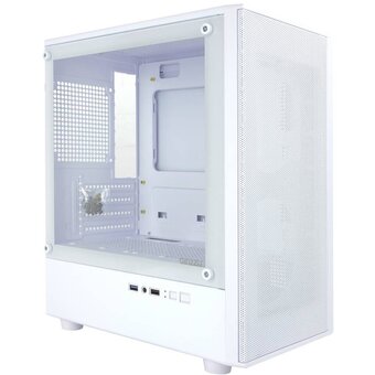  Корпус Ginzzu CL411 mATX передняя панель сетка белый 