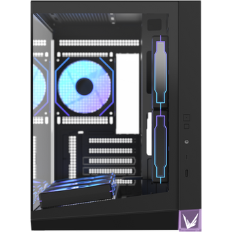  Корпус Formula Crystal Z4M Plus (crystal z4m plus black), mATX, Midi-Tower, без БП, черный 
