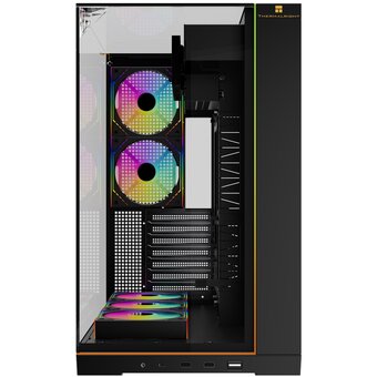 Корпус Thermalright TR-A70 Vision Fan5-M (TRA70VF5MB) / Black / TG / 5x120mm ARGB PWM Fans / ARGB Strip / 9.16'' LCD screen / USB Type-C / ATX 
