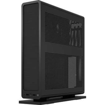  Корпус Fractal Design Ridge (FD-C-RID1N-11) без БП, 2x140mm, 2xUSB-A 3.2 + 1xUSB Type-C, SFX PSU Support, mITX Black 