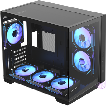 Корпус Formula Crystal Z4M Plus (crystal z4m plus black), mATX, Midi-Tower, без БП, черный 