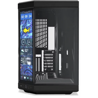  Корпус HYTE Y70 Touch Infinite (CS-HYTE-Y70TTI-BB), без БП, Midi-Tower, TG, LCD, no fans, 2xUSB-A 3.2, 1xUSB Type-C, E-ATX, ATX, mITX Black 