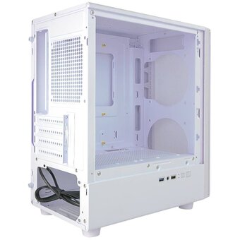  Корпус Ginzzu CL411 mATX передняя панель сетка белый 