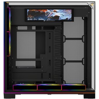  Корпус Thermalright TR-A70 Vision Fan5-M (TRA70VF5MB) / Black / TG / 5x120mm ARGB PWM Fans / ARGB Strip / 9.16'' LCD screen / USB Type-C / ATX 