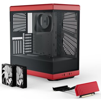  Корпус HYTE Y40 (CS-HYTE-Y40-BR), без БП, Midi-Tower, TG, no fans, 2xUSB-A 3.2, 1xUSB Type-C, ATX, mITX Black Cherry 