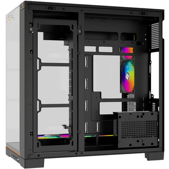  Корпус Thermalright TR-A70 Vision Fan5-C (TRA70VF5CB) / Black / TG / 5x120mm ARGB PWM Fans / ARGB Strip / 9.16'' LCD screen / USB Type-C / ATX 