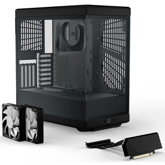  Корпус HYTE Y40 (CS-HYTE-Y40-B), без БП, Midi-Tower, TG, no fans, 2xUSB-A 3.2, 1xUSB Type-C, ATX, mITX Pitch Black 