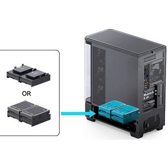  Корпус JONSBO TK-5 Black, TG (aquarium), mini-ITX, mATX, ATX, черный 