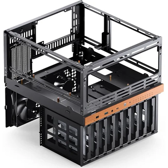  Корпус JONSBO N6 black, без БП, Mini-Tower, 2x120mm, 1xUSB-A 3.0 + 3.2, mATX, mITX 