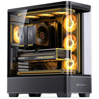  Корпус JONSBO TK-5 Black, TG (aquarium), mini-ITX, mATX, ATX, черный 