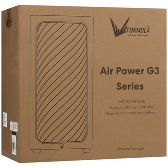  Корпус Formula V Line Air Power G3 Black, EATX, USB3.0*1, USB2.0*2, Front 3x120mm ARGB, Rear 1x120mm ARGB 