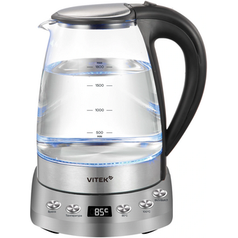  Электрочайник Vitek VT-WK1075 серебристый/черный 