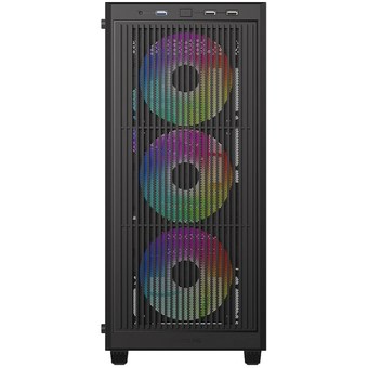  Корпус ID-Cooling Ware 300 ARGB Black mATX/win TG/ 4 fans/ Type C/ CPU 160mm/ GPU 320mm/ no PSU 