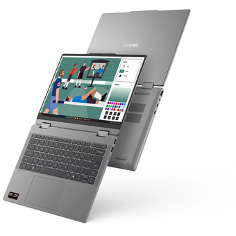  Ноутбук Lenovo IdeaPad 5 2-in-1 14AHP11 (83UJ0016PS) R5 230 16Gb SSD512Gb AMD Radeon 760M 14" OLED Touch WUXGA (1920x1200) без ОС grey WiFi BT Cam 