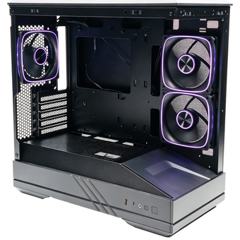  Корпус Powercase GT3 ARGB (CMGT3B-A3), TG, Type-C, 3x 120мм ARGB PWM Fans, чёрный, mATX 