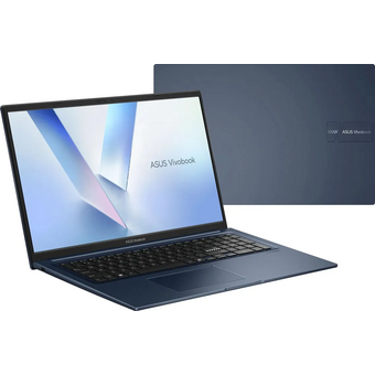  Ноутбук Asus Vivobook 17 X1704MA-AU010 (90NB17V2-M000Y0) Core 5 320 16Gb SSD512Gb Intel Graphics 17.3" IPS FHD (1920x1080) без ОС blue WiFi BT Cam 