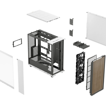  Корпус Fractal Design North XL RC Chalk TG Clear White (FD-C-NOR1X-06) без БП, Full-Tower, 3x140mm, 2xUSB-A 3.0 + 1xUSB 3.2 Type-C 