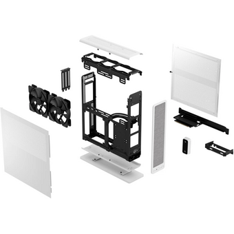  Корпус Fractal Design Ridge (FD-C-RID1N-12) без БП, 2x140mm, 2xUSB-A 3.2 + 1xUSB Type-C, SFX PSU Support, mITX White 