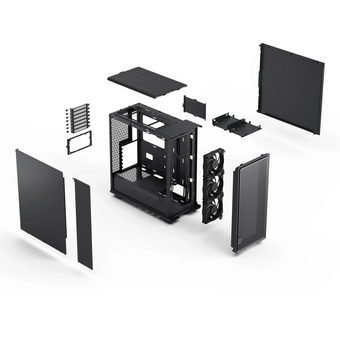  Корпус Fractal Design Epoch Solid Black (FD-C-EPO1A-01) без БП, Midi-Tower, 3x120mm, 2xUSB-A 3.2 + 1xUSB Type-C ATX, mITX 
