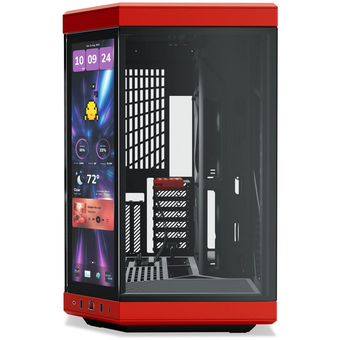  Корпус HYTE Y70 Touch Infinite (CS-HYTE-Y70TTI-RB), без БП, Midi-Tower, TG, LCD, no fans, 2xUSB-A 3.2, 1xUSB Type-C, E-ATX, ATX, mITX Black 