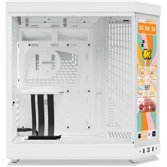  Корпус HYTE Y70 Touch Infinite (CS-HYTE-Y70TTI-WW), без БП, Midi-Tower, TG, LCD, no fans, 2xUSB-A 3.2, 1xUSB Type-C, E-ATX, ATX, mITX Whitr 