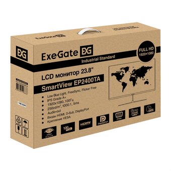  Монитор ExeGate EP2400TA (EX300349RUS) черный 