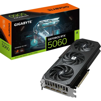  Видеокарта Gigabyte RTX5060 Gaming OC 8GB (GV-N5060GAMING OCV2-8GD) GDDR7 128bit 3xDP HDMI 3Fan RTL 