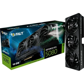  Видеокарта Palit GeForce RTX 5080 Infinity 3 (NE75080019T2-GB2035S) / 16GB GDDR7 256bit 3xDP HDMI 
