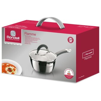  Ковш Rondell Flamme RDS-026 1.3л d=16см с крышкой стальной 