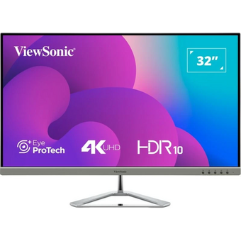  Монитор ViewSonic VX3276-4K-MHD-2 серебристый VA LED 16:9 HDMI M/M матовая 350cd 178гр/178гр 3840x2160 60Hz DP 4K 6.9кг 