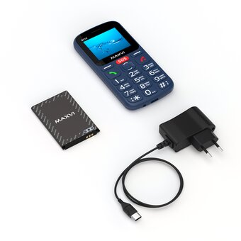  Мобильный телефон Maxvi B115 синий 