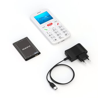  Мобильный телефон Maxvi B115 белый 