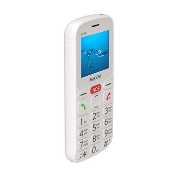  Мобильный телефон Maxvi B115 белый 