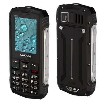  Мобильный телефон Maxvi R10 черный 