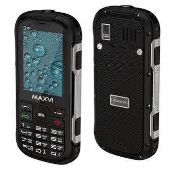  Мобильный телефон Maxvi R2 up черный 