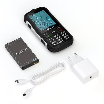  Мобильный телефон Maxvi R2 up черный 