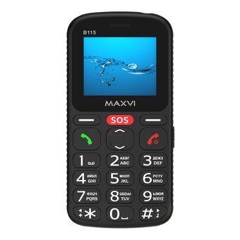  Мобильный телефон Maxvi B115 черный 