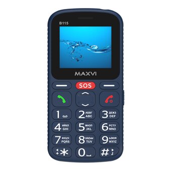  Мобильный телефон Maxvi B115 синий 