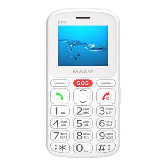  Мобильный телефон Maxvi B115 белый 