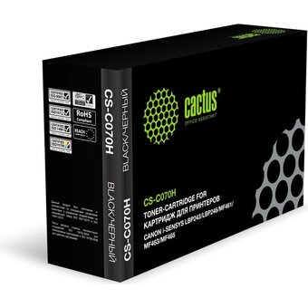  Картридж лазерный Cactus CS-C070H-MPS 070H черный 18000стр для Canon i-Sensys LBP243/LBP246/MF461/MF463/MF465 с чипом 