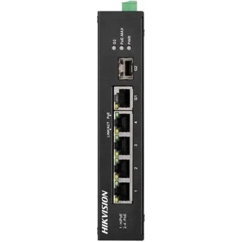 Коммутатор неуправляемый Hikvision DS-3T1306P-SI/HS 1SFP 3PoE 1PoE+ 1PoE++ 60W 