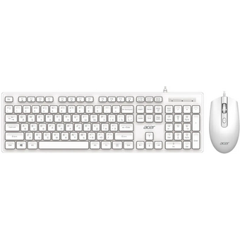  Комплект клавиатура и мышь Acer OCC504 (ZL.ACC11.00N) клав белый мышь белый 