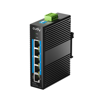  Промышленный коммутатор Cudy IG1005P 2.0 с 5  гигабитными портами 4 порта PoE+ 